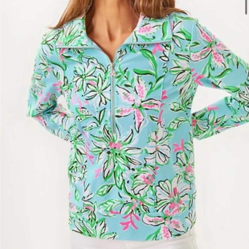Lilly Pulitzer Eleni UPF 50+ half-zip Pullover L